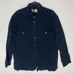 Vintage Levi’s SilverTab Black Rip Stop Long Sleeve Casual Button Up Shirt L
